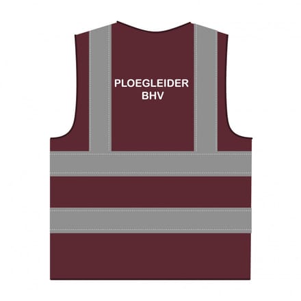 Ploegleider BHV hesje RWS bordeauxrood