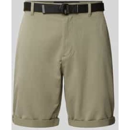 Regular fit chinoshorts met riem