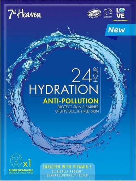 7th Heaven Bamboe Gezichtsmasker 24H Hydraterende Masker - 1 Stuk