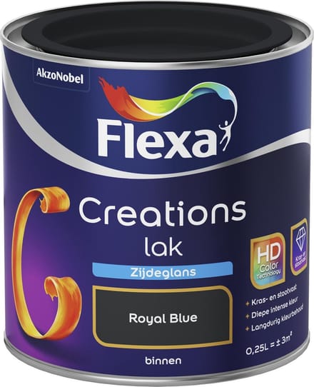 Flexa - Creations - Lak - Zijdeglans - Royal Blue - 250 ml