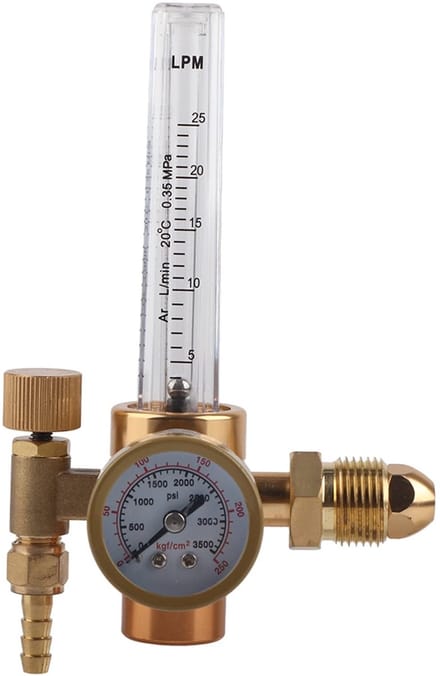 Dailygoods- Gasstroommeter Koper - Drukregelaar met Manometer - Hoge