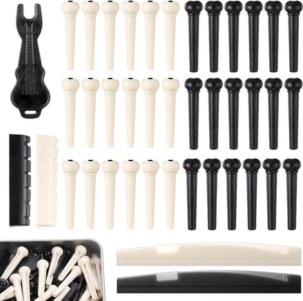 Guitar Bridge Pins en Puller Remover Tool Set voor Akoestische Gitaren - 36 Stuks voor Diverse Modellen