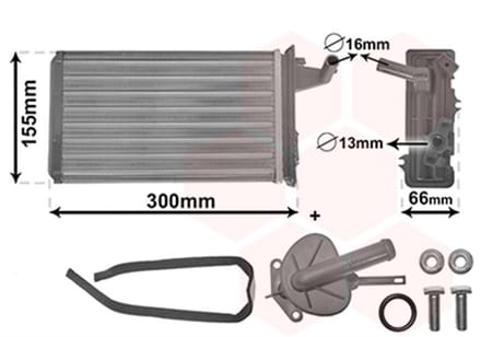 Van Wezel - KACHEL RADIATEUR VOOR ALFA ROMEO 145/146 930 1994-2001 7590678