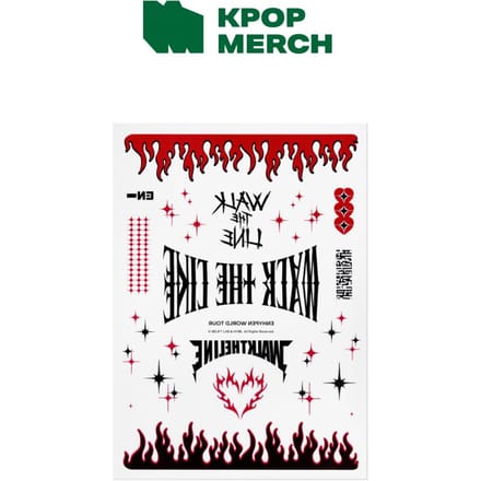 ENHYPEN - [WALK THE LINE] Tattoo Sticker 1ea black