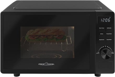 Magnetron met Grill 20L - Draaipleateloze Magnetron met Timer en Ontdooifunctie