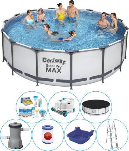 Steel Pro MAX Rond 457x122 cm - Zwembad Combinatie Pakket