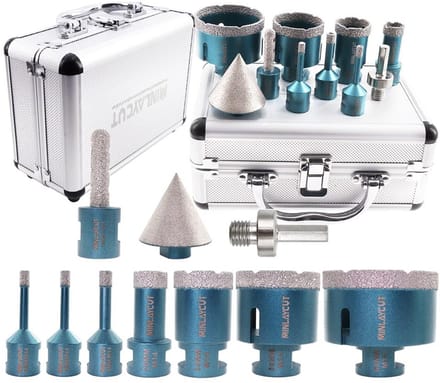 Diamant Boor Bit Set 10 Stuks Gatenzaag voor Tegels, Graniet en Marmer