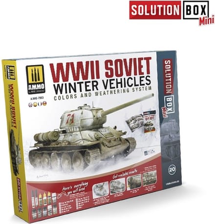 AMMO by Mig Jimenez Modelbouwdecoratie - MIG 7903 WWII Soviet Winter Vehicles -Solution Box Mini Effecten set
