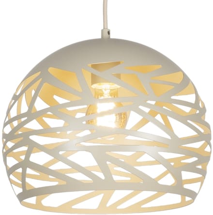 Lumidora Hanglamp 75437 - CELES - E27 - Beige - Zand - Metaal - ⌀ 30 cm