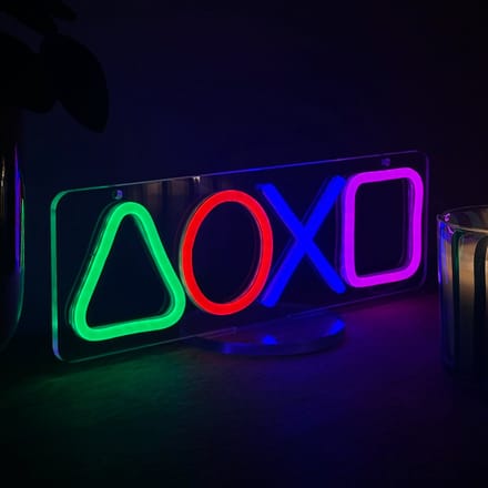 Neon Lamp - Game Controller Buttons - Staand - Dimbaar - USB - Tafellamp - Neon Sign - Neon Verlichting - Neon Led Wandlamp