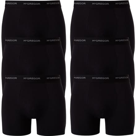 McGregor  - Premium Boxershorts - 6-pack Black Größe: S | Unterhosen Outlet | Herren | Schwarz