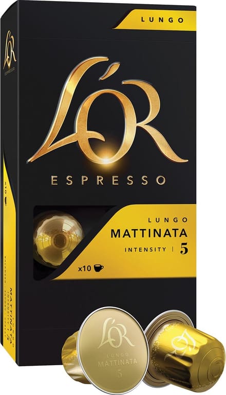 Douwe Egberts koffiecapsules L'or intensity 5, Mattinata, pak van 10 capsules 10 stuks