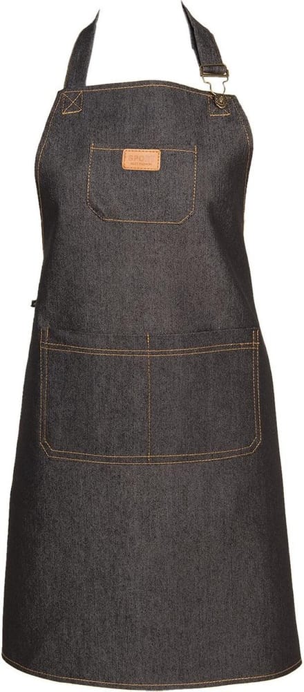 Clayre & Eef Keukenschort 77x68 cm Blauw Polyester BBQ Schort
