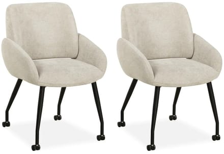 MX Sofa - Eetkamerstoel Rowan - Beige (set van 2 stuks)