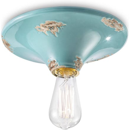 Ferroluce Plafondlamp C134 turkoois