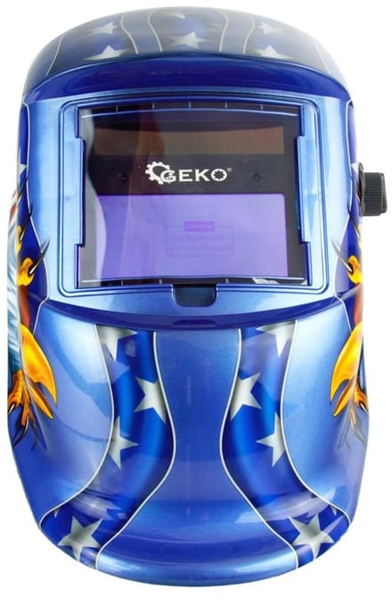 GEKO Lashelm - Auto-dimmend - UV/IR-bescherming - Verstelbare gevoeligheid - Zichtveld 92,5x42,5 mm