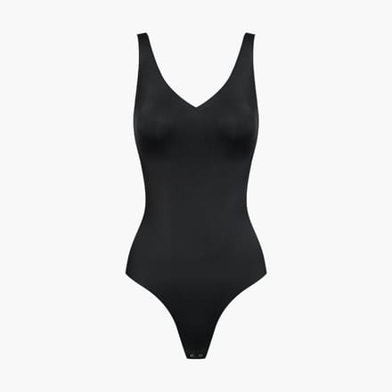 cfab - Vormgevend string body Zwart - Corrigerende Body - Naadlos - corrigerend ondergoed dames