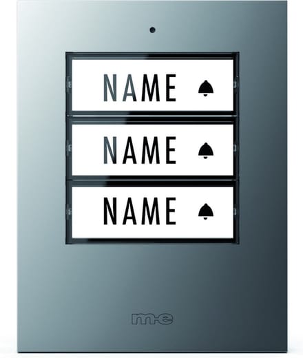 M-E BELL-503-TXS EXTRA Draadloze DEURBELDRUKKER - 3x drukknop - groot bereik - zilver - 41306