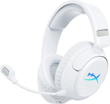HyperX Cloud Flight 2 – Draadloze Gaming Headset met RGB Covers, tot 100u batterijduur, 2.4GHz & Bluetooth –Multi‑Platform- Wit
