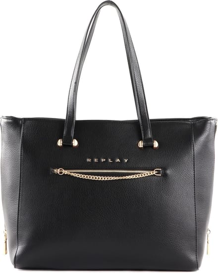 REPLAY Shopper Black Zwart