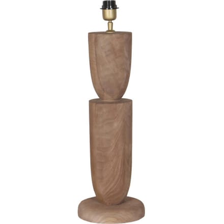 PTMD Lorinne Natural Mango Wood Table Lamp Double