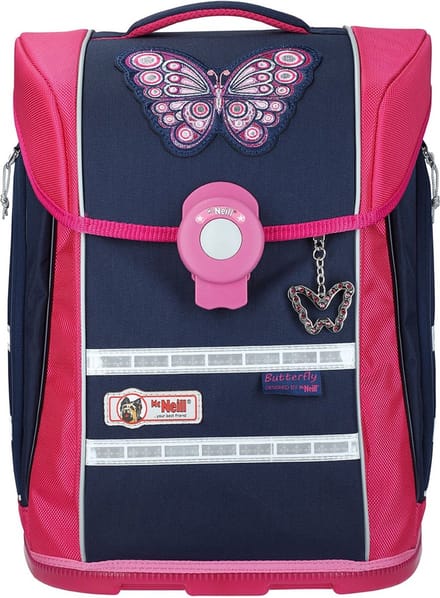 McNeill Schooltas Ergo Primero Schoolbag Butterfly Blauw Veelkleurig