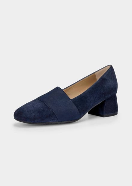 Suède pumps - marine - Gr. 36 van Goldner Fashion