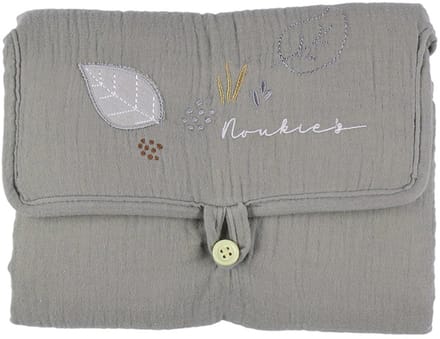 Noukie's F&O Verschoonmatje - Mousseline/Badstof - Kaki
