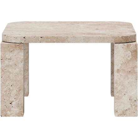New Works Atlas Coffee Table - Unfilled Travertine - 60 x 60 cm