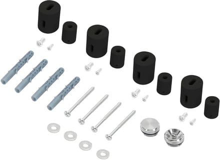 Beugel voor design radiator zwart mat voor rechte modellen LuxeBath