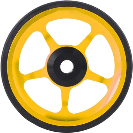 Vouwfiets Aluminium Easy Wheel Rijfiets Duw Wiel met Bevestigingsschroef Goud Zwart yellow