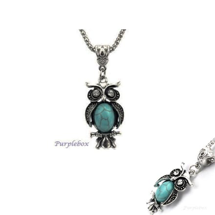 Purplebox® - Ketting - Tibetaanse Stijl - Zilverkleurig - Uil