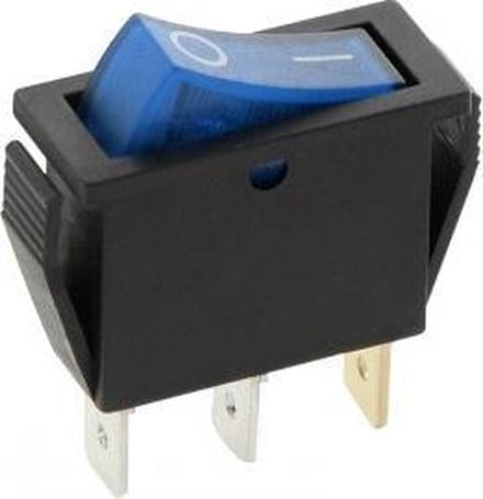 Schakelaar - blauw - 12 volt - 20A - verlicht