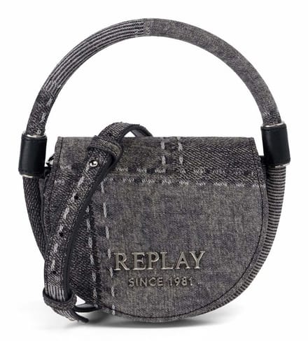 REPLAY schoudertas handtas Crossbody Bag Washed Black zwart