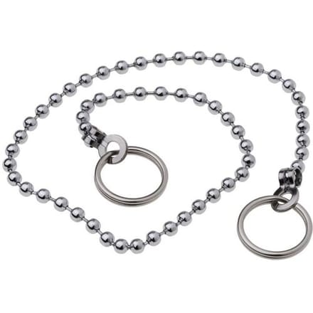 HAAS ball chain 30 cm long on both sides with split ring 5250