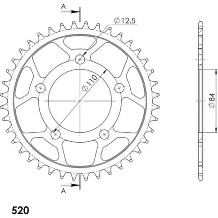 Motorfiets kroon Supersprox RFE-1225:40 # JTR1225-40