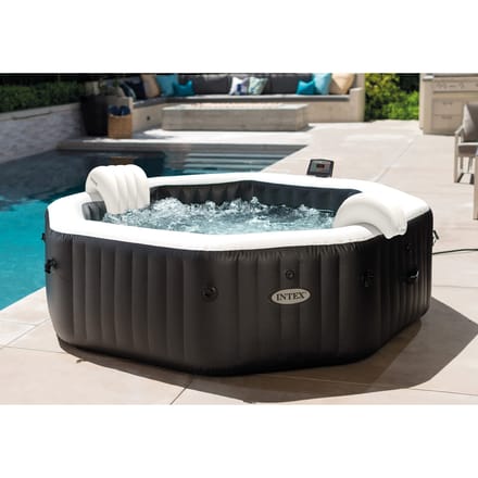 Intex PureSpa Onyx Black Jet & Bubble Deluxe 6 persoons - 218 x 218 x 71 cm (Achthoek)