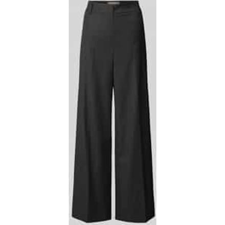 Wide fit stoffen broek met persplooi