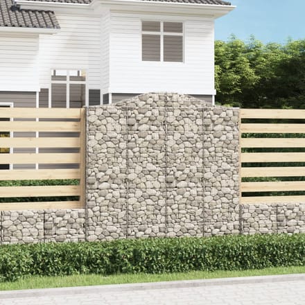 vidaXL Schanskorven 2 st gewelfd 200x30x200/220 cm ijzer