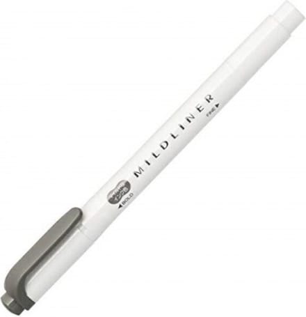 Zebra Mildliner Double-Sided Highlighter - Fine / Bold – Mild Dark Gray / WKT7-MDGR