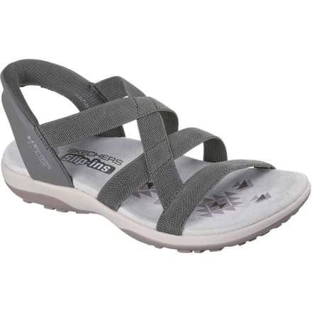 Skechers Reggae Slim Stretch Flex Textiel Dames Olijf Sandalen