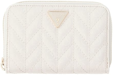 GUESS portemonnee Stacey SLG Zip Around Wallet Cream White crème