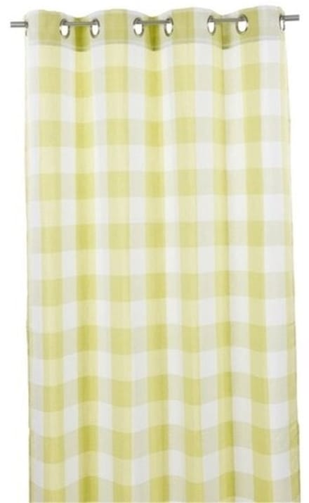 Marbella gordijn geel geblokt 140 cm x 260 cm