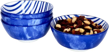 Set van 4 kommen 14cm gestreept Seaside - Ritzenhoff 270259
