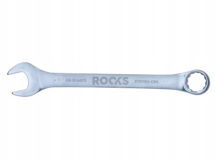 ROOKS ringsleutel 21 mm, 31CrV3 staal, dubbel chroom, DIN 3113A