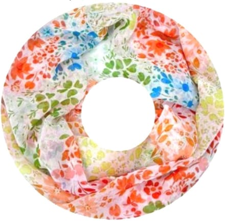 Dunne Colsjaal - Print - Oranje - 80 x 50 cm (20235#)