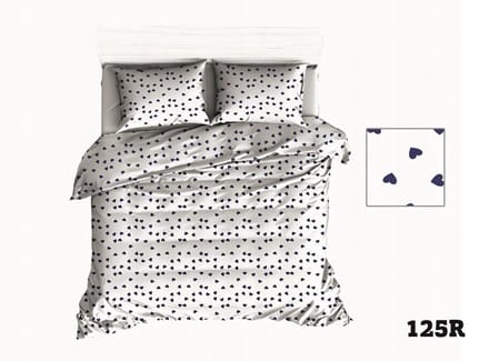 Katoenen Kinderbeddengoed 90x120cm Wit Hartjes