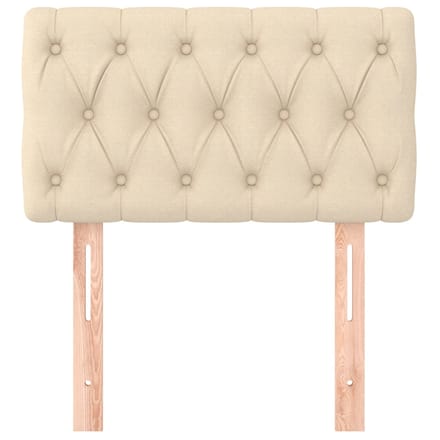 vidaXL - Hoofdbord - 80x7x78/88 - cm - stof - crèmekleurig