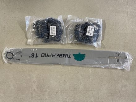 Zaagblad + 2 Kettingen 18 Inch 325" 72 Schakels Merk Timberpro