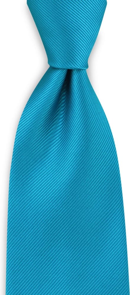JB Collection - Stropdassen - stropdas zijde turquoise repp - turquoise